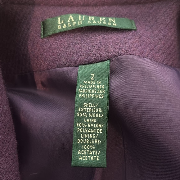 Ralph Lauren Purple Blazer size 2 - Picture 2 of 6